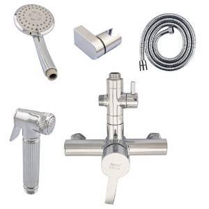 HAFQ 海岸風情 全銅淋浴龍頭花灑馬桶噴槍套裝(龍頭、花灑、噴槍、軟管、花灑座) 7件套 L002+PRZ01+HRZ03 【HAFQ 海岸風情】 價格 報價 圖片 - 亞馬遜中國